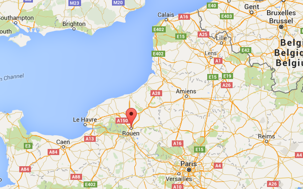 Rouen ligging